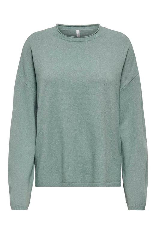 Only - Onlloyal Amalio Ls O-Neck Knt - 4982706 Chinois Green Melange