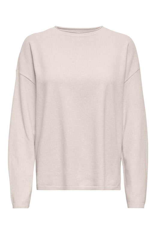 Only - Onlloyal Amalio Ls O-Neck Knt - 4982710 Moonbeam Melange