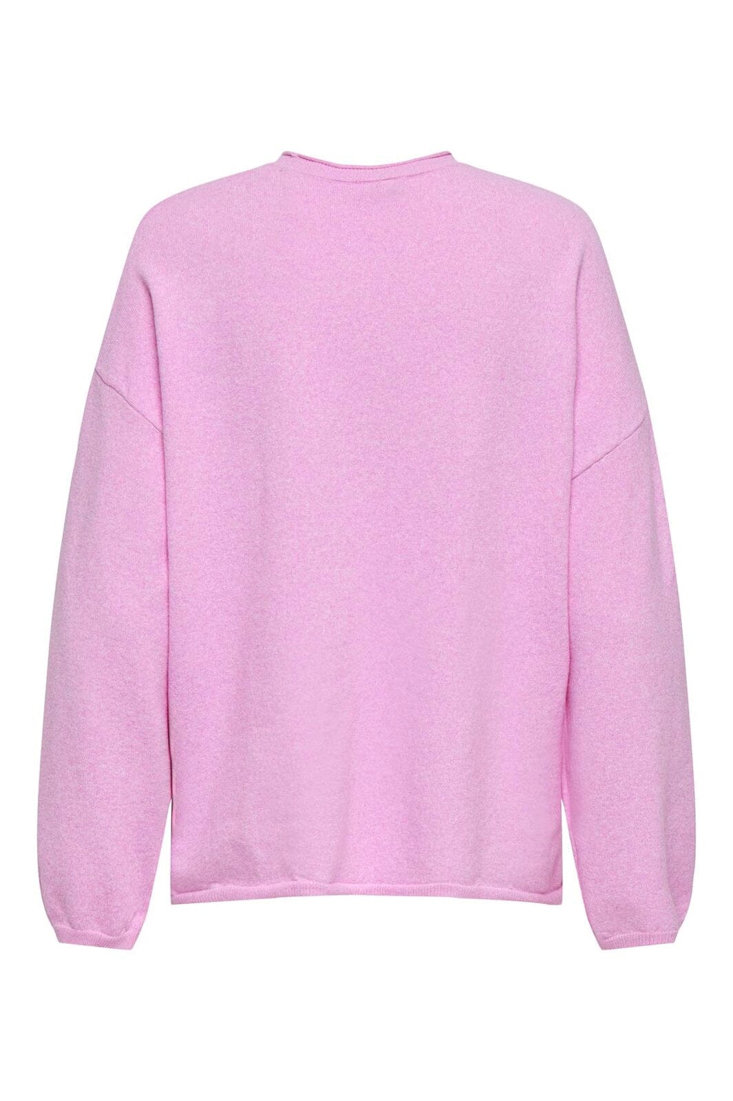Only - Onlloyal Amalio Ls O-Neck Knt - 4983482 Super Pink Melange