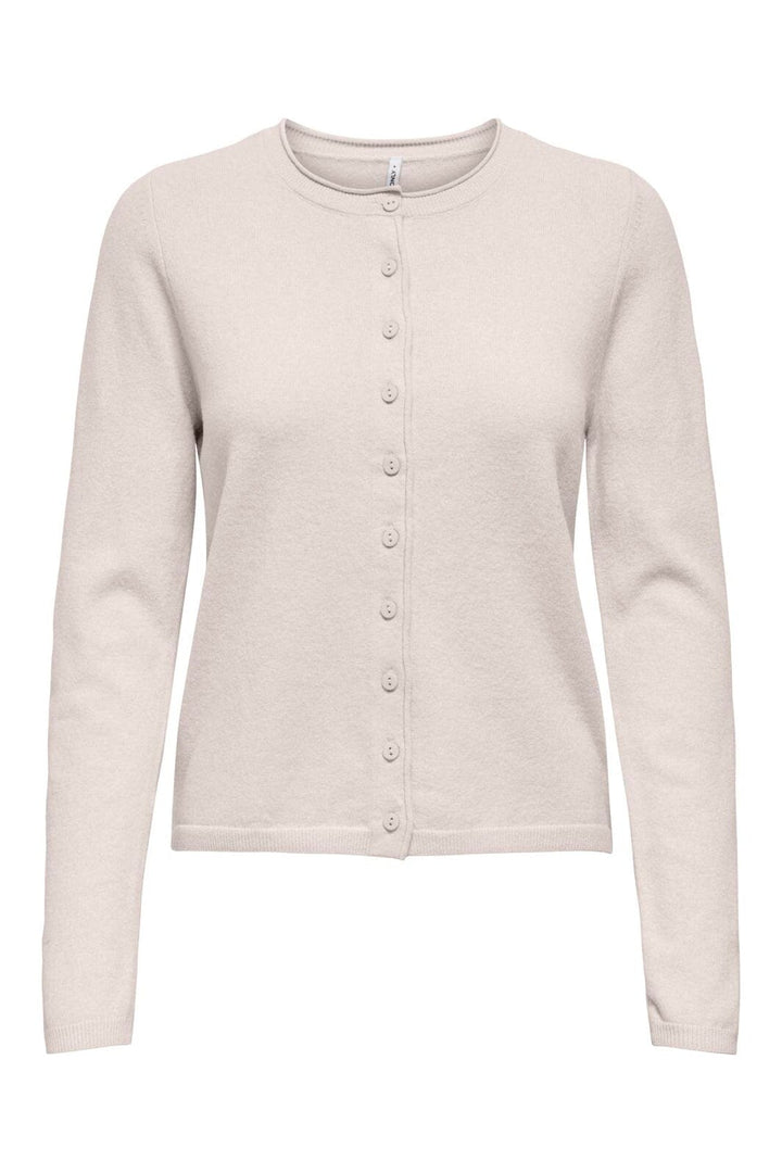 Only - Onlloyal Ls O-Neck Button Cardi Knt - 4986401 Moonbeam Melange