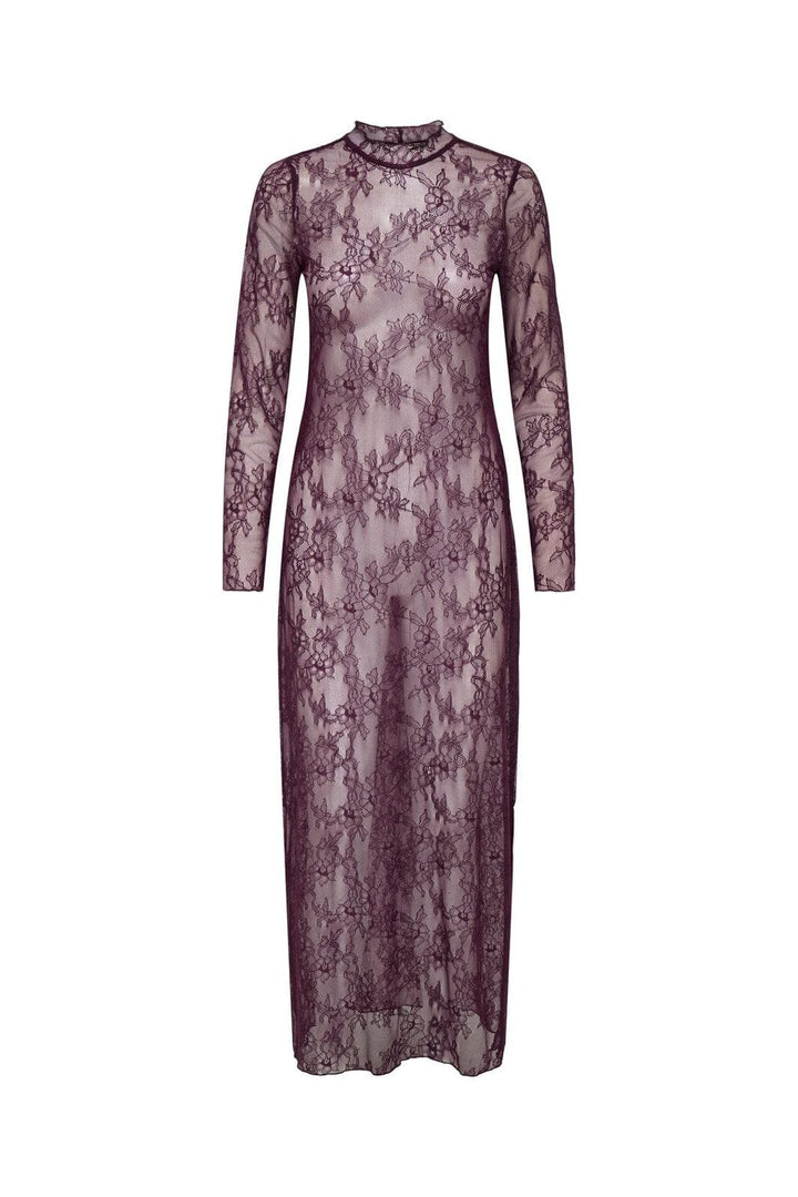 Only - Onllulu L/S Lace Dress - 4887101 Winetasting