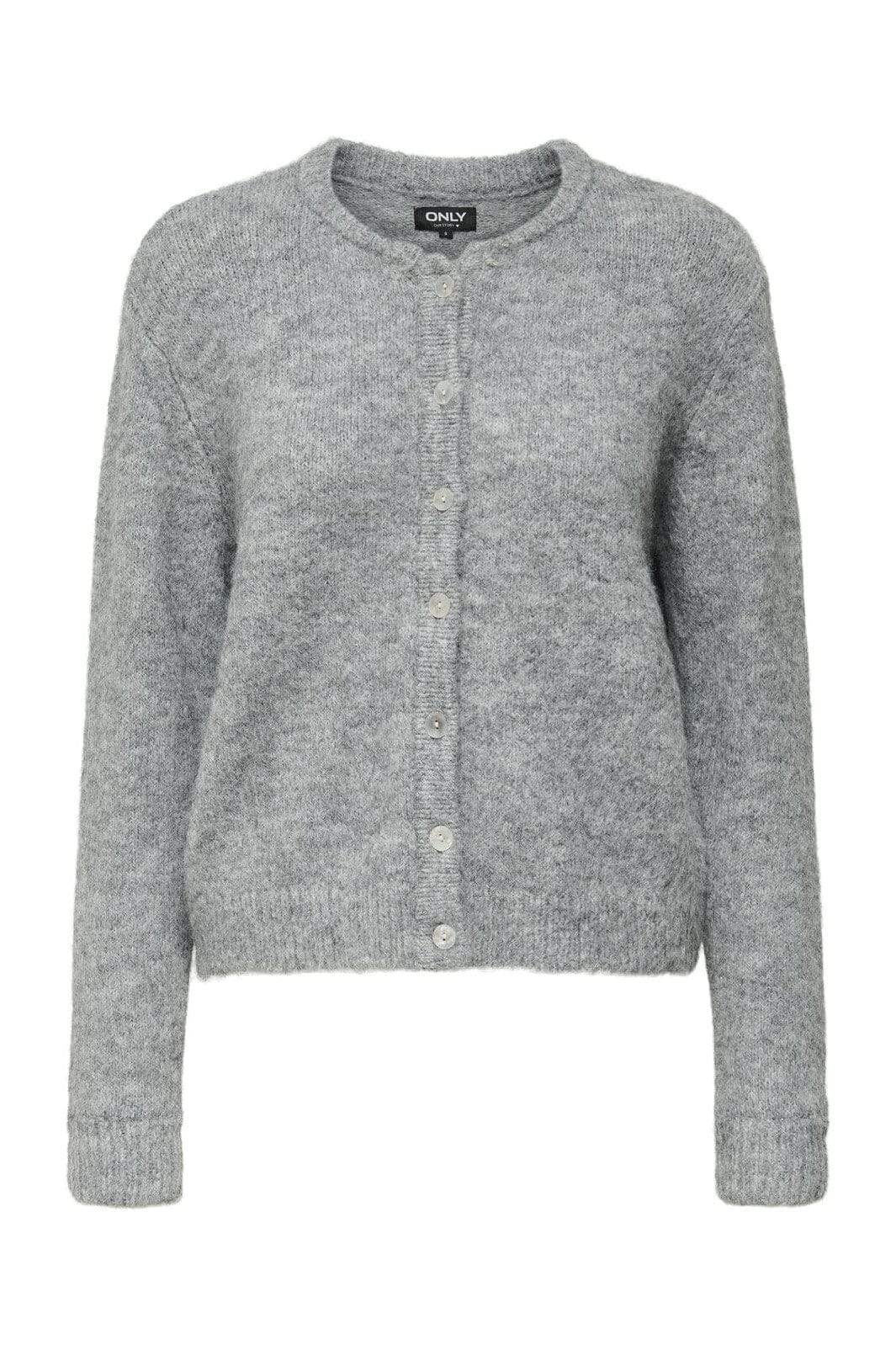 Only - Onlmaggie Life Ls Button Cardigan Cc Knt - 4802268 Light Grey Melange