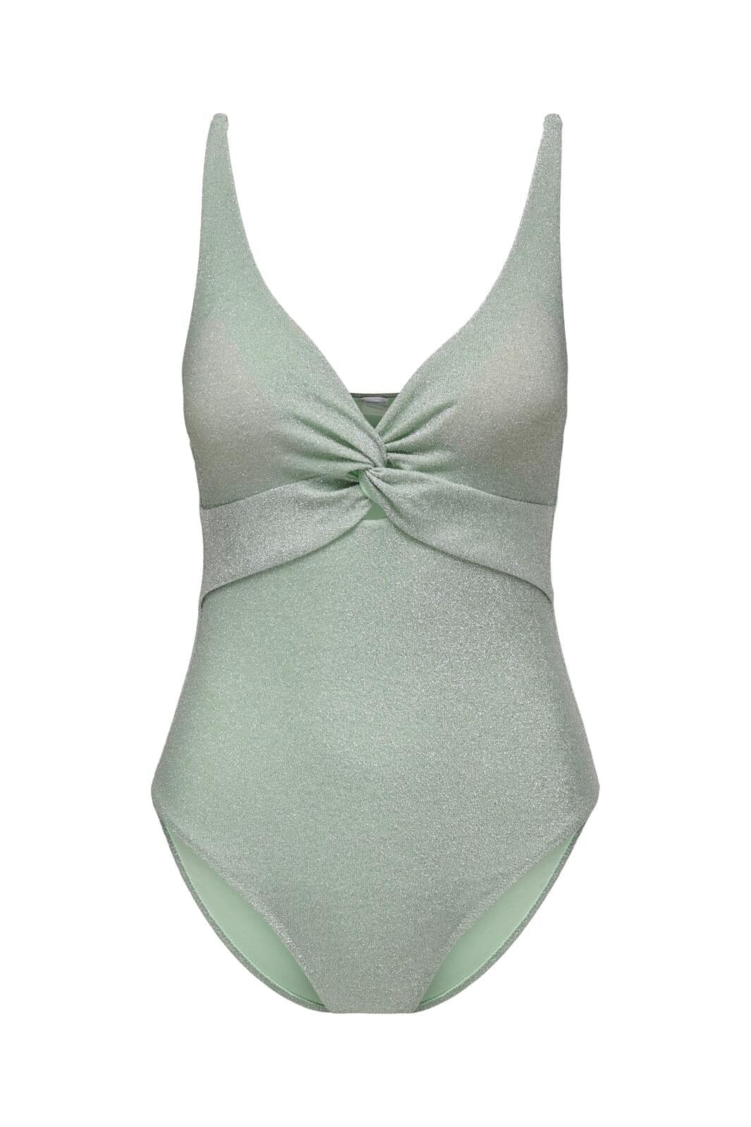 Only - Onlmalibu Lurex Twist-Detail Swimsuit - 4418045 Spa Retreat