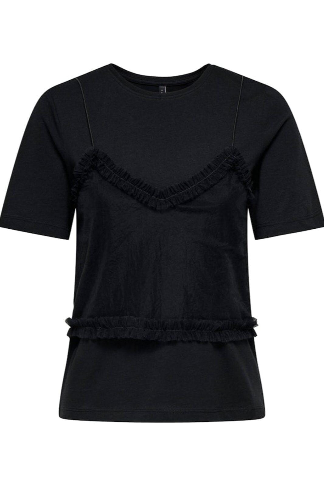 Only - Onlmalija Life S/S O-Neck Top Box - 4896206 Black Black Singlet T-shirts 