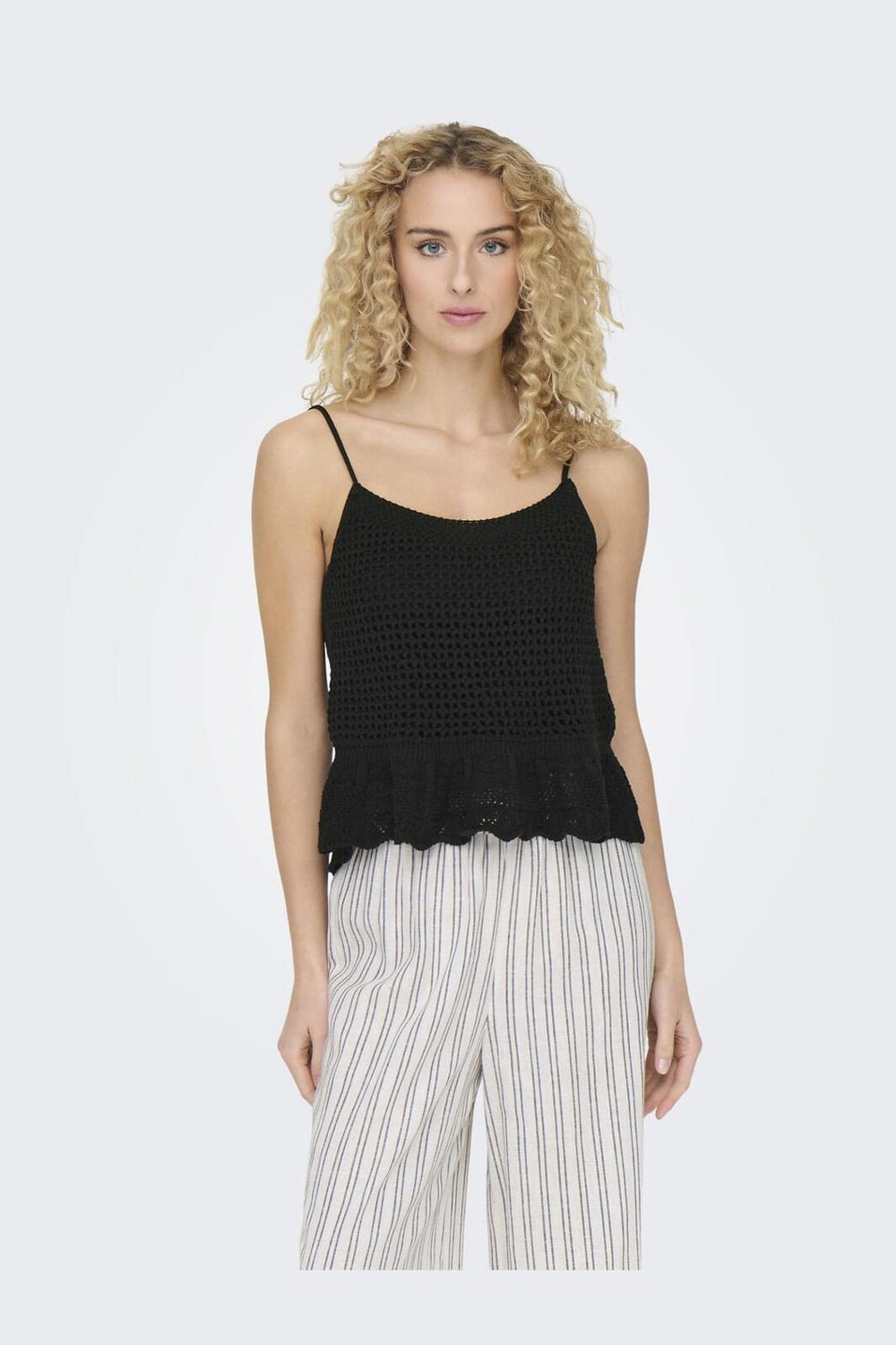 Only - Onlmary Life Sl Peplum Top Knt - 4489826 Black