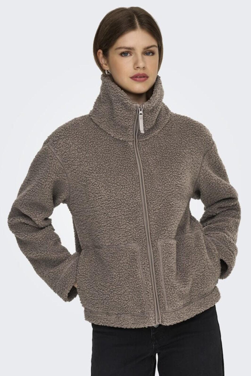 Only - Onlmegan Teddy Jacket - 4903501 Walnut Fleece jakker 