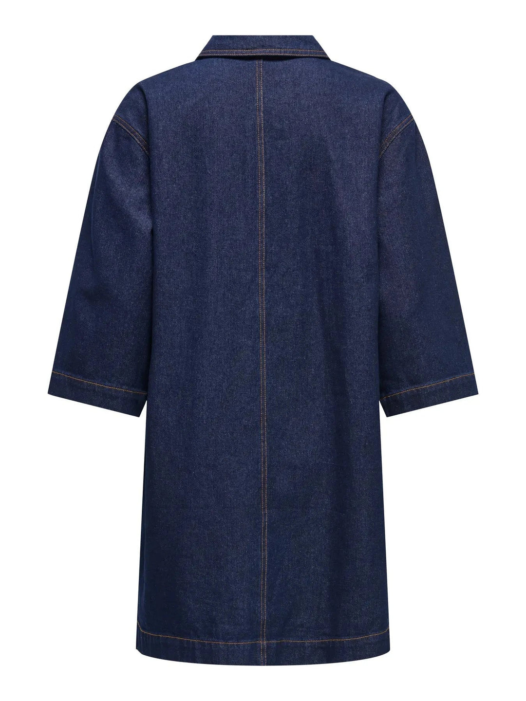 Only - Onlmiles 3/4 Zip Dress Gua - 4935217 Dark Blue Denim Kjoler 