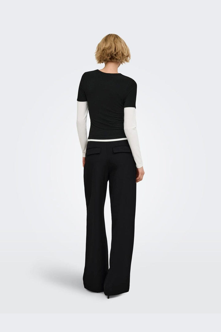 Only - Onlmiles Pleat Wide Pant Tlr - 5177006 Black