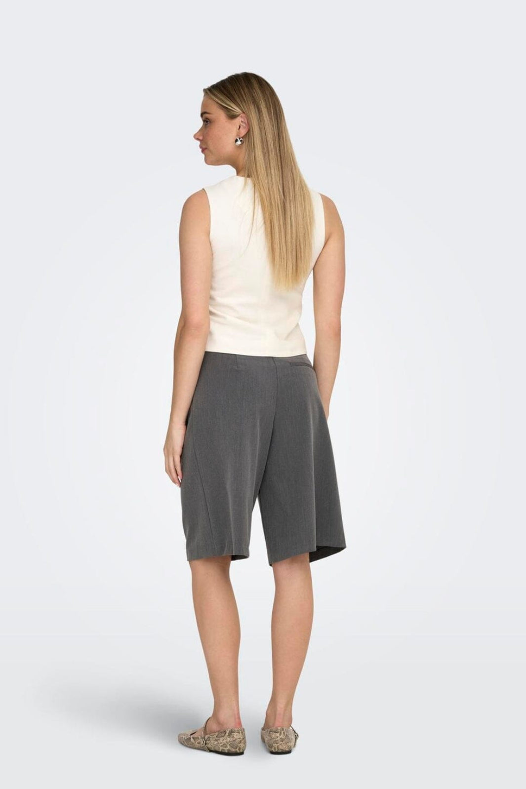 Only - Onlnalina Bermuda Shorts Tlr - 5013572 Medium Grey Melange