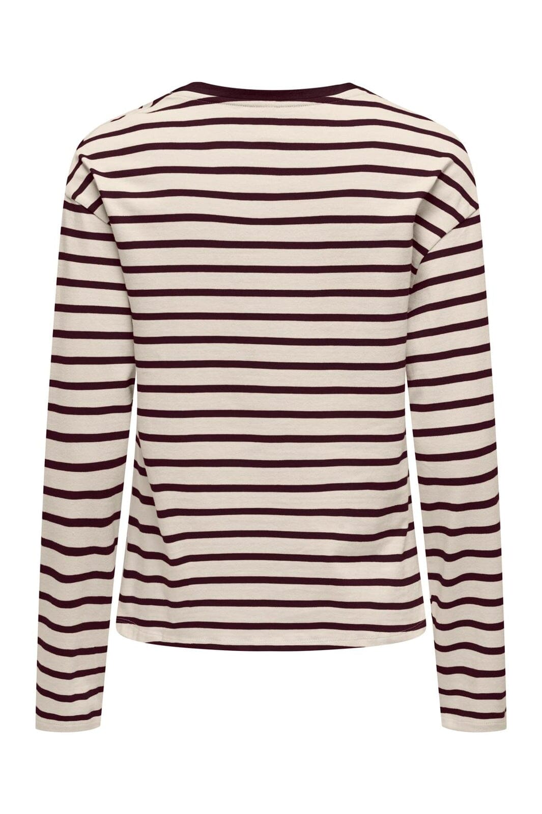 Only - Onlnew Soph L/S O-Neck Top Box - 5205854 Birch Winetasting + Winetasting Neckline