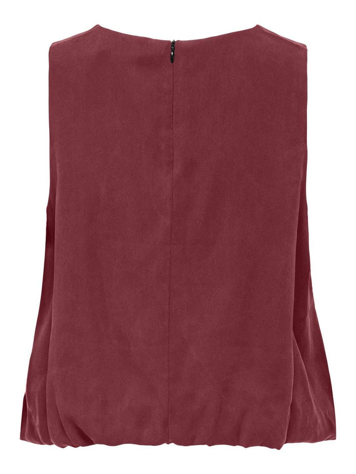 Only - Onlnica Life S/L Modal Bubble Top - 4831810 Ruby Wine