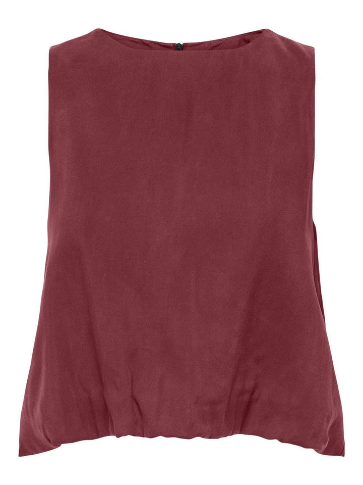 Only - Onlnica Life S/L Modal Bubble Top - 4831810 Ruby Wine