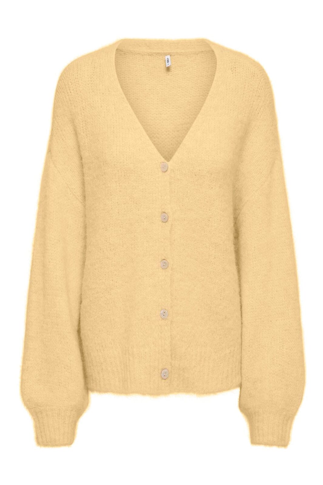 Only - Onlnordra Ls Vneck Cardi Knt - 5067179 Sunlight Melange/Fmop Button Cardigans 