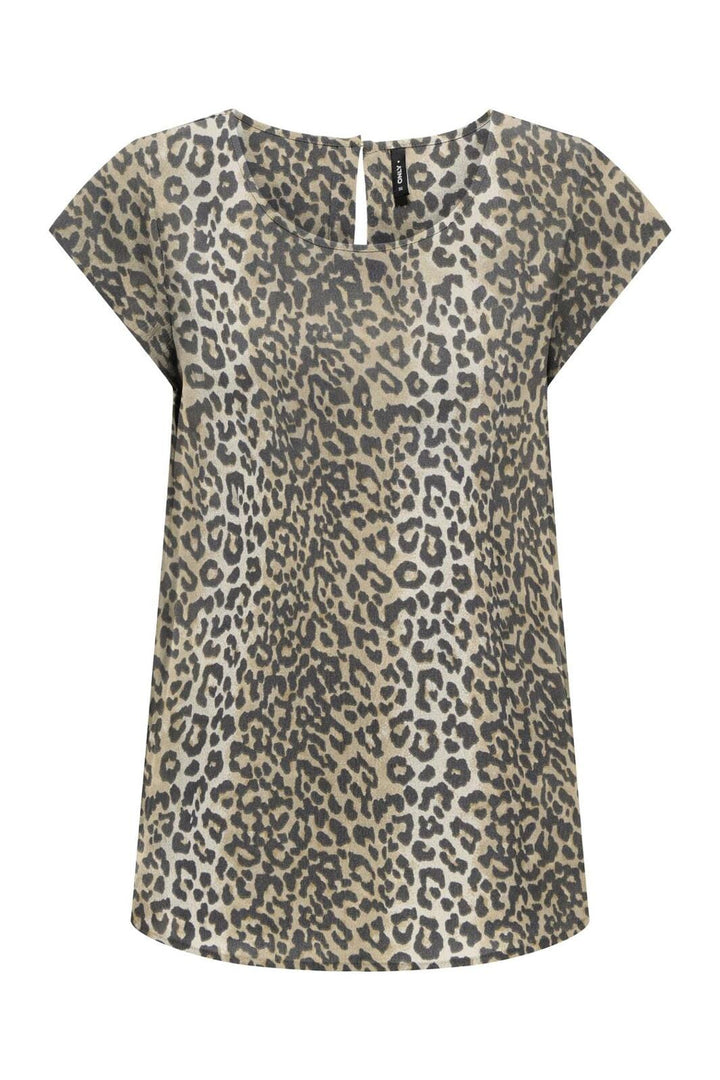 Only - Onlnova Life Elite S/S Top - 4746560 Timber Wolf 631 Wildlife