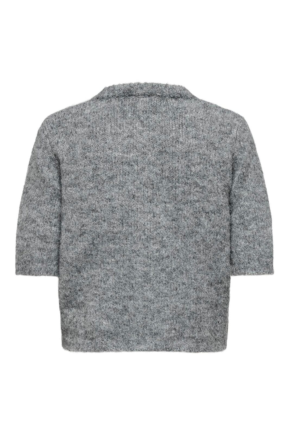 Only - Onlolivia Life Ss Bow Cardigan Knt - 4976297 Dark Grey Melange Black