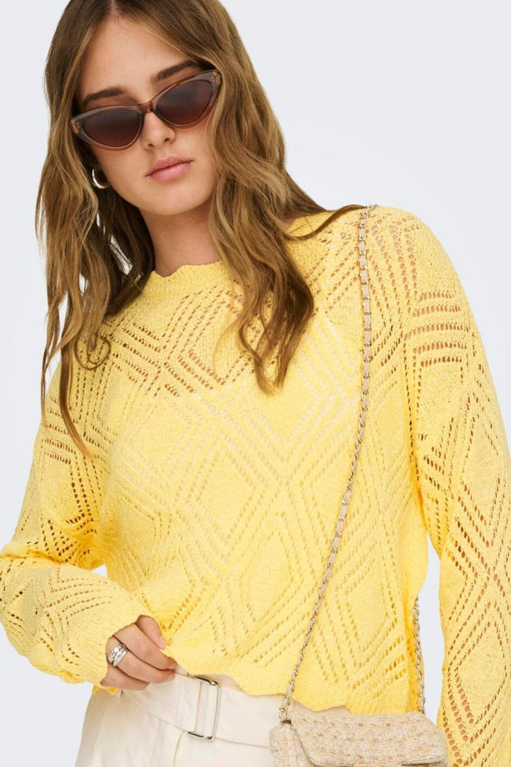 Only - Onlpamela Ls Struct Pullover Cc Knt - 4901687 Sunlight