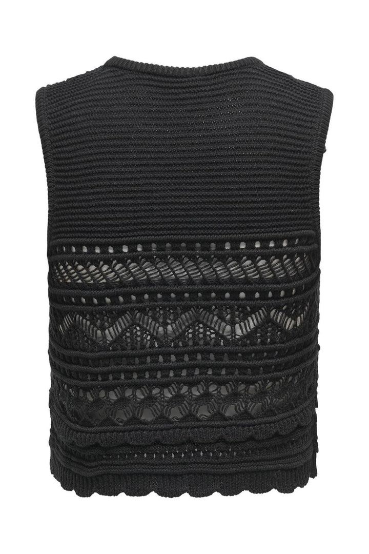 Only - Onlpaula Sl O-Neck Top Knt - 4710550 Black