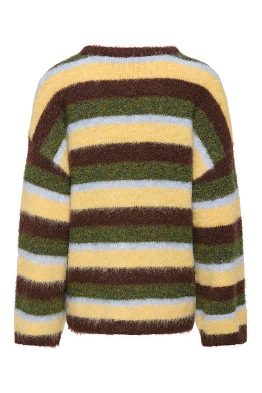 Only - Onlperil Life Ls O-Neck Knt - 5020827 Pinecone Olive Branch/Windsurfer/Sunlight