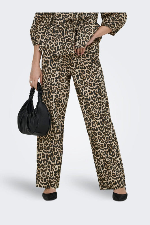 Only - Onlranina Reg Pull Up Pant Cc - 4920548 Peyote Chic Leo