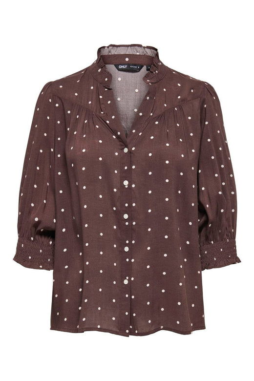 Only - Onlraya 3/4 Shirt - 5096811 Deep Mahogany Dots