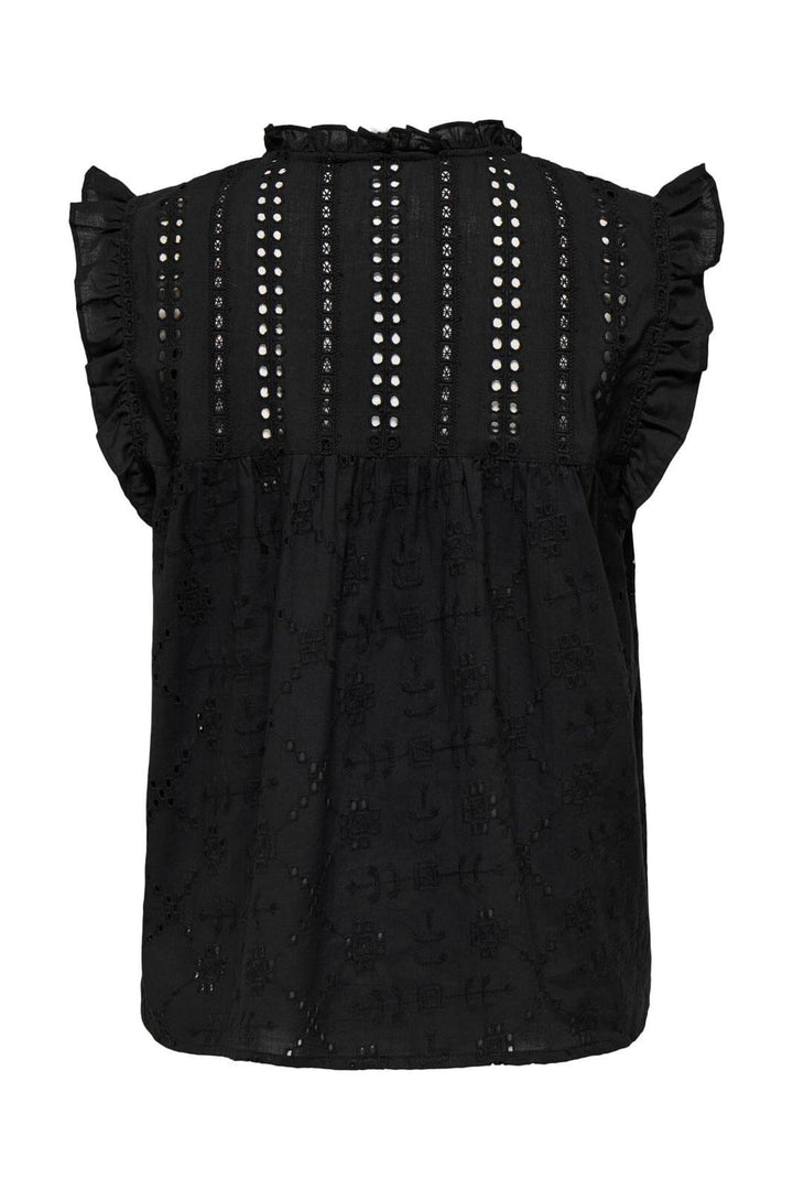 Only - Onlreva Life S/L Emb Top 15218460 - 4757205 - Black