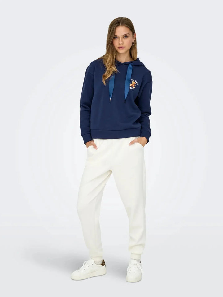 Only - Onlricky L/S Hood Box Swt - 4924855 Naval Academy Love + Naval Academy Sateen Strings Sweatshirts 