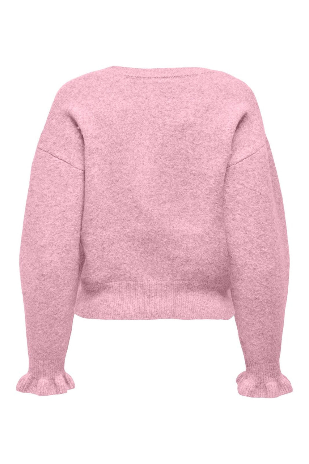 Only - Onlrima Life Ls Button Cardigan Knt - 5006693 Romance Rose Melange/Pearl Button