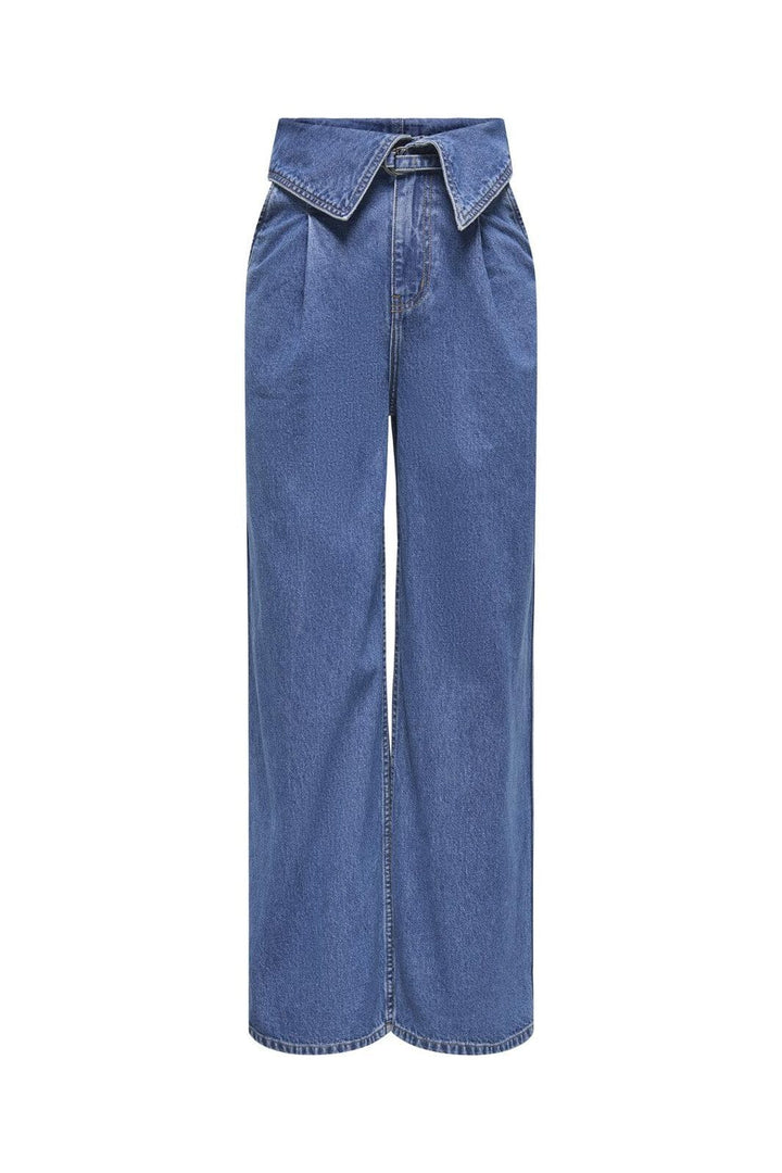 Only - Onlrosella Fold Belt Wide Mae - 4926825 Medium Blue Denim