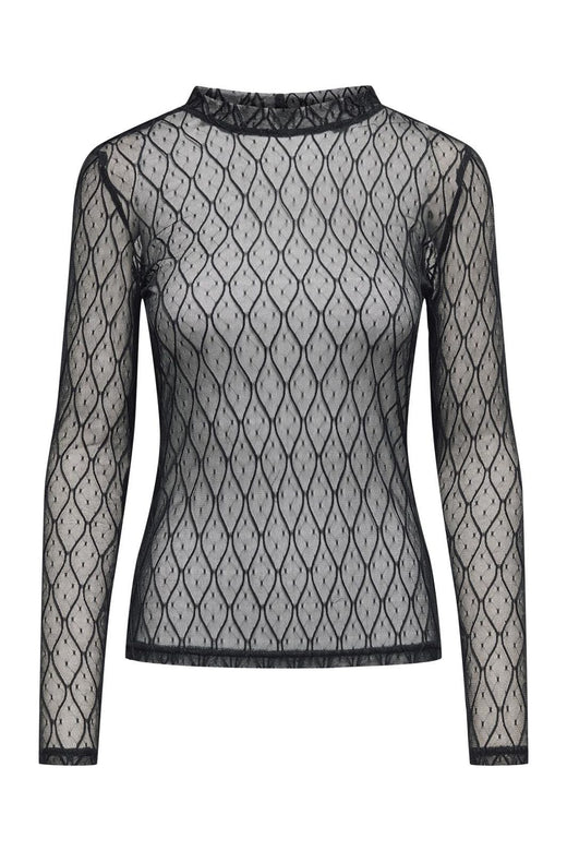 Only - Onlsalina L/S Lace Top - 4805080 Black