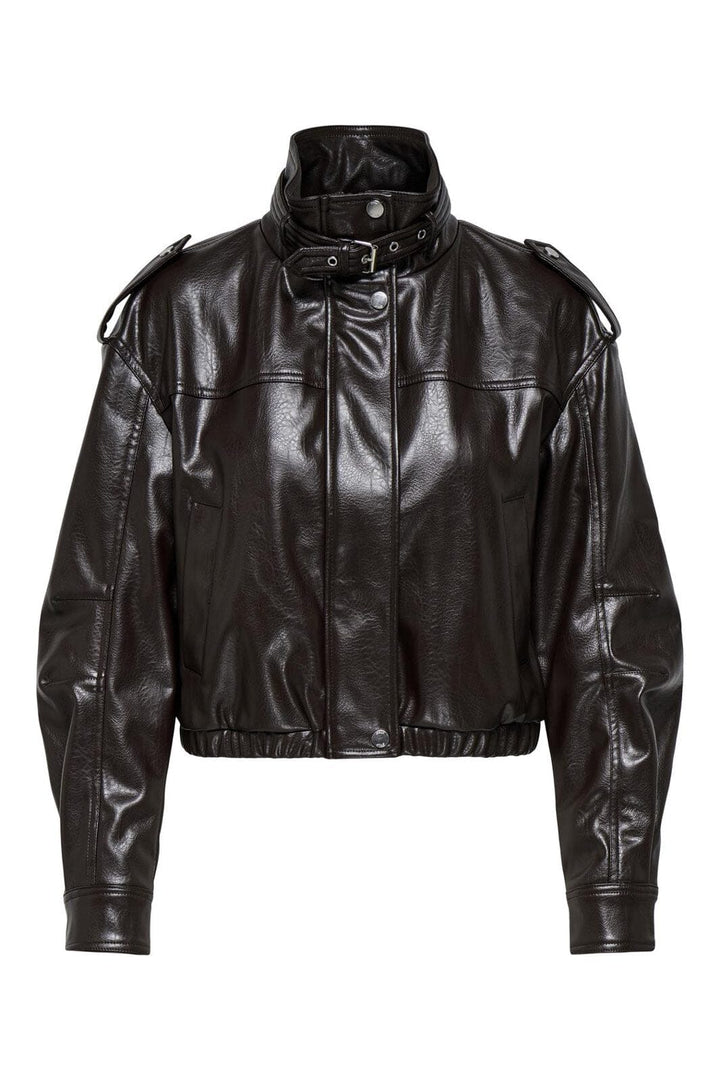 Only - Onlsana Faux Leather Jacket - 4933032 Black Coffee