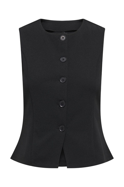 Only - Onlsania Life S/L Button Vest - 4869370 Black