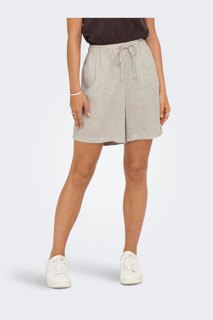 Only - Onlsiesta Pull-Up Lin Bl Shorts - 4597039 Moonbeam