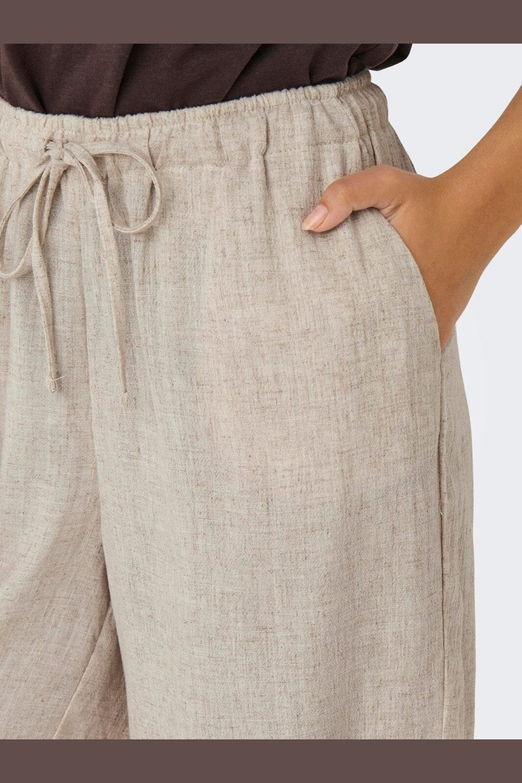 Only - Onlsiesta Pull-Up Lin Bl Shorts - 4597039 Moonbeam