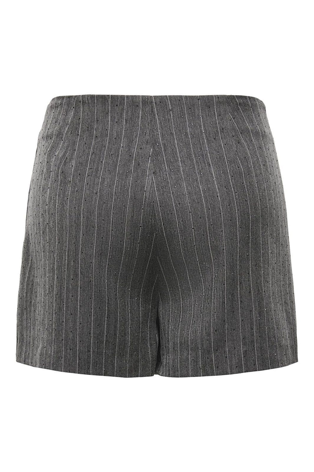 Only - Onlsiga Life Hb Rhine Skort Tlr - 4857889 Dark Grey Melange Pinstripe W. Rhinestone