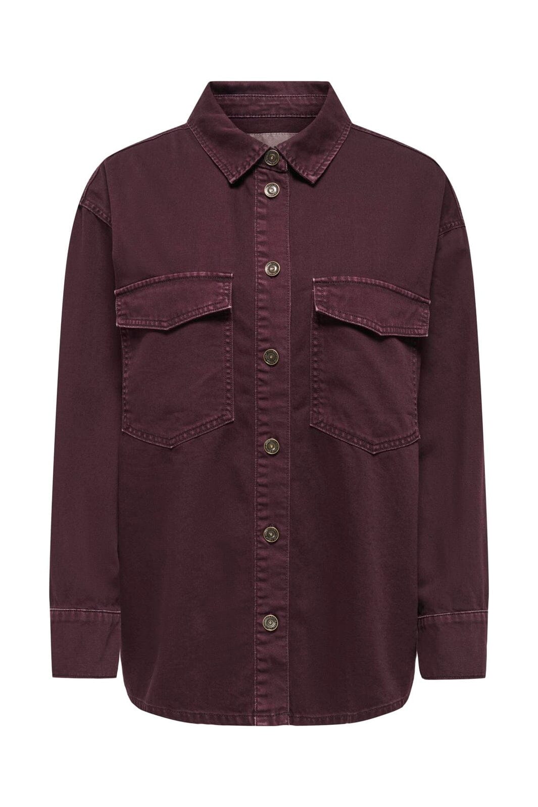 Only - Onlsilla L/S Shacket Cc - 5044817 Fudge