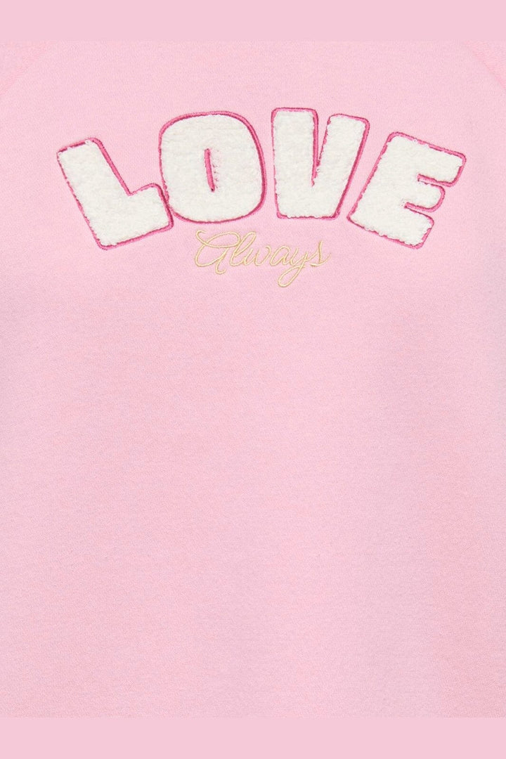 Only - Onlsina S/S O-Neck Terry Emb Swt - 5028260 Romance Rose Love