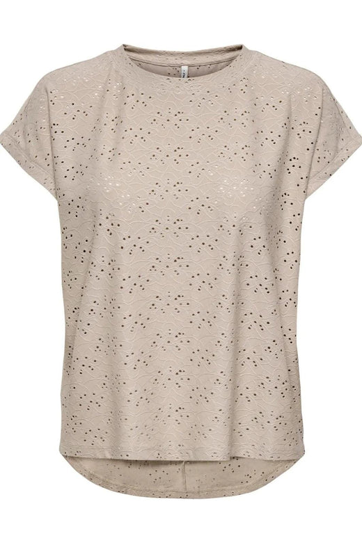 Only - Onlsmilla Life S/S Top - 4991258 Chateau Gray T-shirts 