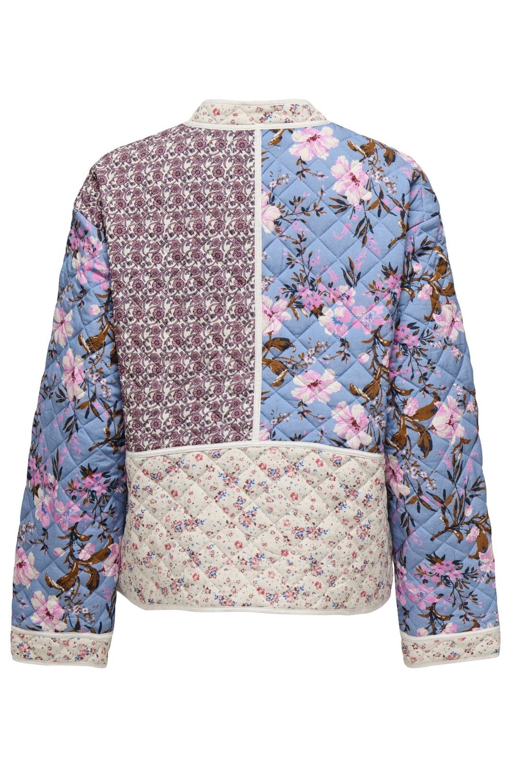 Only - Onlsmilla Quilted Patchwork Jacket - 4807027 Tofu Flower & Boho Jakker 