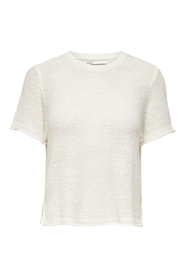 Only - Onlsunny S/S Pullover Knt - 3851941 Cloud Dancer