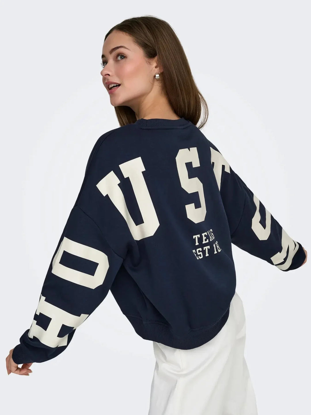 Only - Onlsweat L/S Back/Sleeve Print Swt - 4980943 Night Sky Birch Houston Print Sweatshirts 