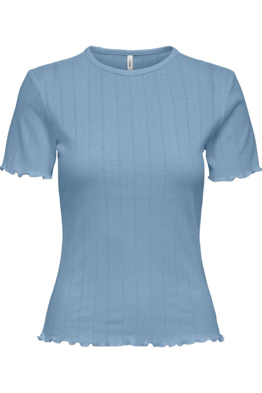 Only - Onltenna Life O-Neck S/S Top - 4941404 Soft Chambray T-shirts 