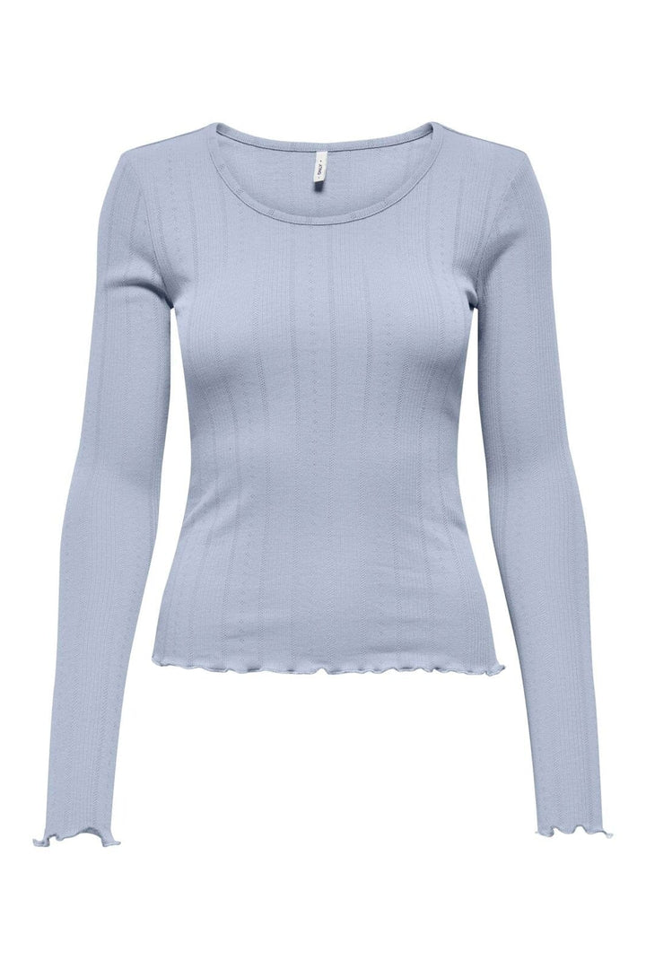 Only - Onltenna O-Neck L/S Top - 5029393 Soft Chambray