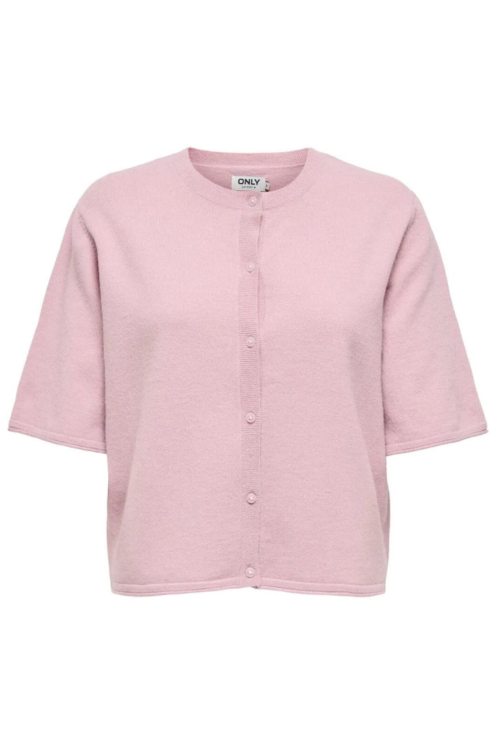 Only - Onltilda S/S O-Neck Cardigan Knt 15357001 - 4851150 - Pale Mauve