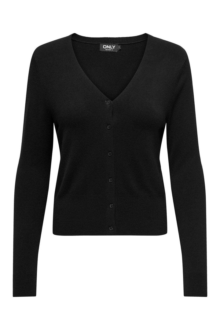 Only - Onlvenice Life Ls Vneck Cardi Knt - 4604853 Black