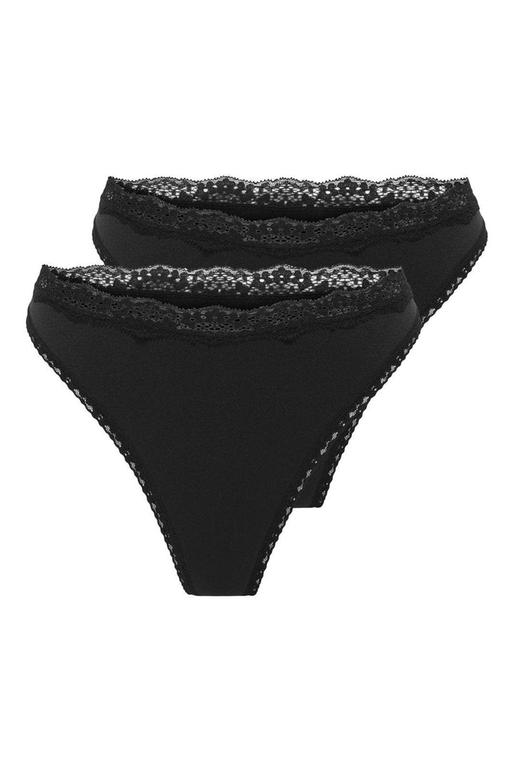 Only - Onlvicky Lace Cheeky Brief 2-Pack Acc - 4822902 Black 2Xpack