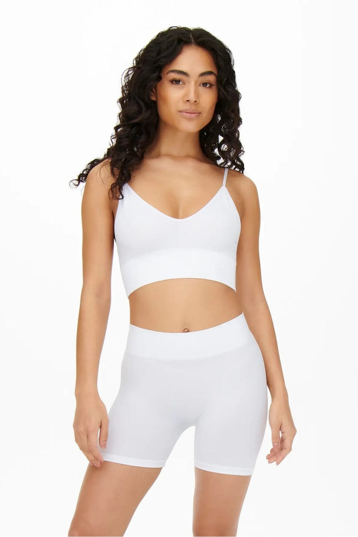 Only - Onlvicky Seamless Mini Shorts - 3517153 White