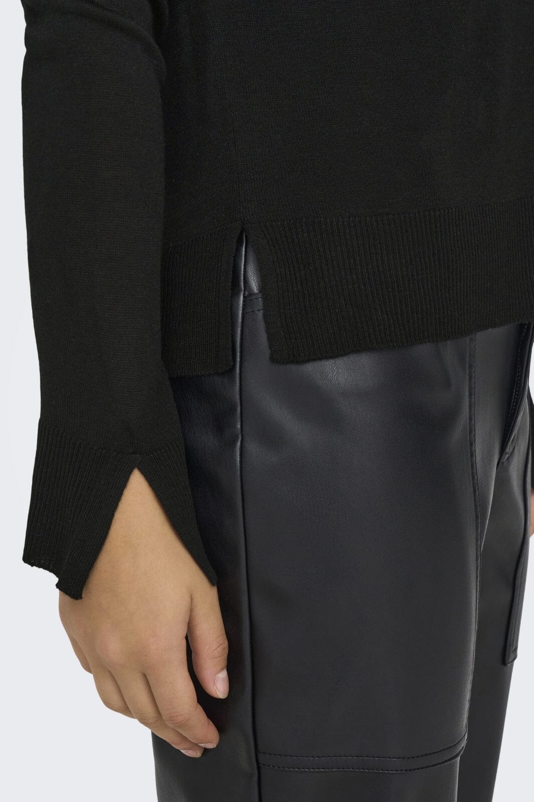 Only - Onlvienna Ls O-Neck Knt - 4727292 Black