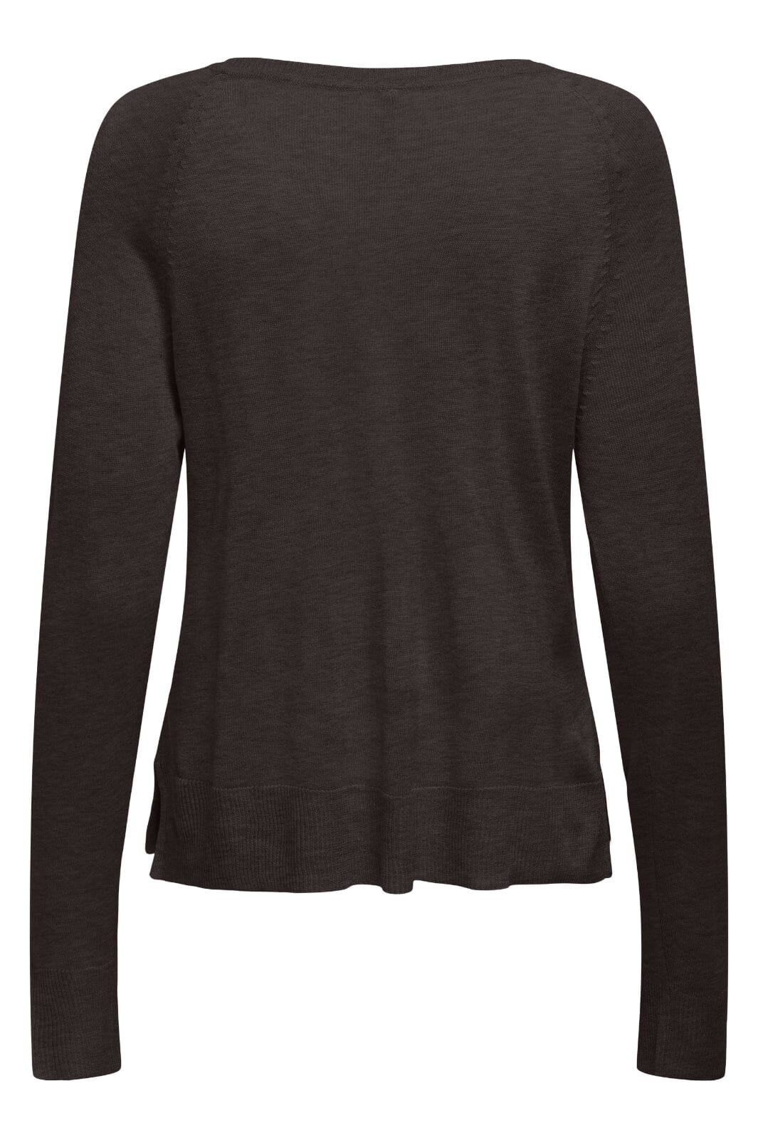 Only - Onlvienna Ls O-Neck Knt - 4838284 Chocolate Torte Melange