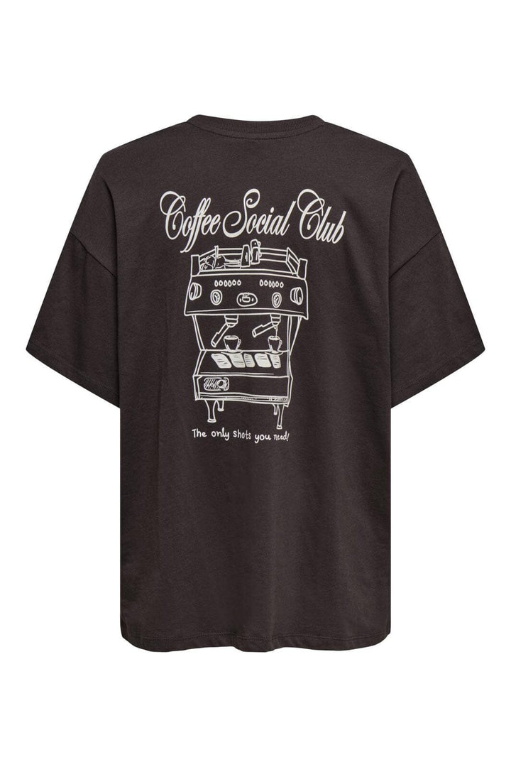 Only - Onlvivvi Life S/S Lovely Top - 4962825 Seal Brown Coffee