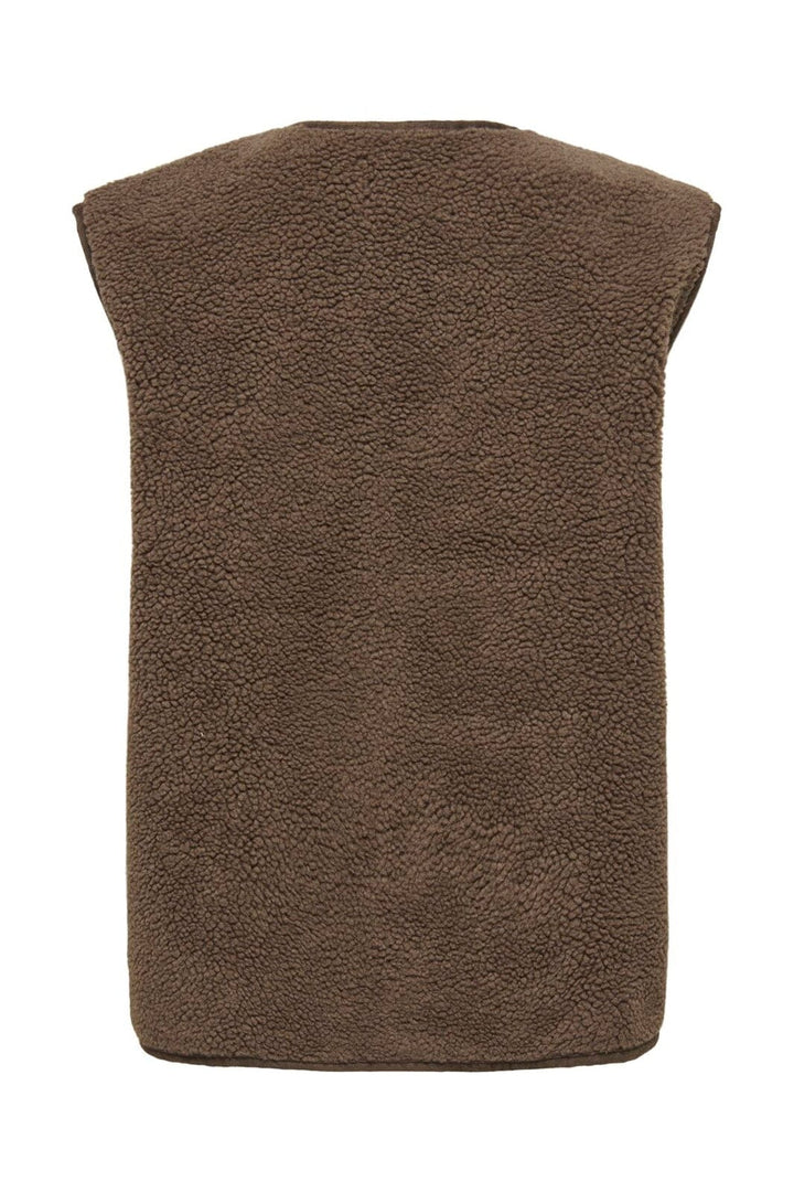 Only - Onlwendy Teddy Waistcoat - 4982810 Chestnut